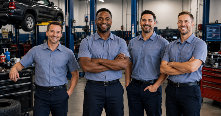 Men's work shirts, auto mechanic shirts and pants , sold by blue collar outlet on TurtlesEgg.com